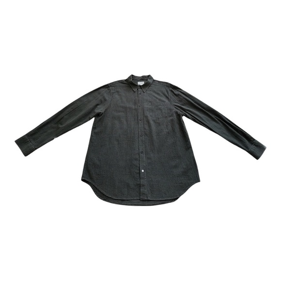 Five Four Shirt Long Sleeves Button Down Pocket Gingham Gray Mens Size 2XL - Picture 3 of 14